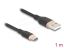DeLock USB 2.0 kábel USB-A to USB-C 1m Black