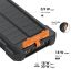 Logilink Solar LED Light 10000 mAh Power Bank Black/Orange