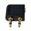 Logilink Audio adapter, 2x 3.5 mm 2-Pin/M to 3.5 mm 3-Pin/F 90° angled Black