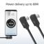 ACT USB 3.0 60W USB Type-C (left/right angled) to USB Type-C (left/right angled) Cable 2m Black