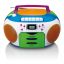 Lenco SCD-971 Portable FM radio CD/Cassette player Multi colour