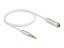 DeLock Audio Extension Cable Stereo Jack 3.5mm 4 pin male to female Ultra Slim 0,5m White