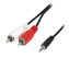 Logilink 3.5 mm 3-pin/M to 2x RCA/M Audio Cable 5m Black