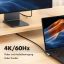 Logilink 3.2 Gen2 Type-C cable C/M 90° to C/M 100W 4K metal 1m Black