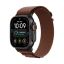 Apple Watch Ultra 4 Cellular 49mm Black Titanium Case with Burgundy Alpine Loop - M