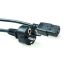 ACT AK5014 Powercord mains connector Schuko CEE 7/7 male (straight) - C13 IEC 1,5m Black