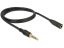 DeLock Stereo Jack Extension Cable 3.5mm 4 pin male to female 2m Black