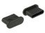 DeLock Dust Cover for USB Type-C female without grip 10 pieces Black