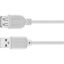 Goobay USB-A 2.0 - USB-A 2.0 M/F adatkábel hosszabbító 0.3m szürke