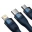 Baseus Flash Series 2 3in1 100W 1,2m Dark Blue