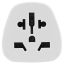 Savio AP-07 Travel adapter global socket – US plug White
