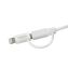 Logilink USB 2.0 cable USB-A/M to Micro-USB + Lightning/M 1m White