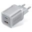 Vention 2-Port USB (C-A) GaN Charger (70W/22.5W) EU-Plug Gray
