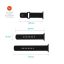 FIXED Silicone Sporty Strap Set for Apple Watch Ultra 49mm Black