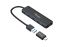 EQuip 4-Port USB 3.2 Gen 1 Hub with USB-C Adapter Black