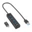 Sharkoon 4-portos USB3.2 HUB Aluminium Black