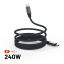 FIXED Magnetic Braided Cable USB-C/USB-C, 1,2m USB2.0 240W Gray