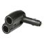Hama 2-Way Distributor for Cigarette Lighter Socket 180° Articulated Plug 12V Black