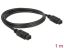DeLock FireWire 9 pin male > 9 pin male 1m Cable Black