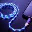 Platinet USB Type-C Charging 2A with LED Color Light Effect cable 1m Blue