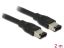 DeLock FireWire 6pin male > 6pin male 2m Black Cable