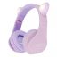 PowerLocus P2 Bluetooth fejhallgató gyerekeknek, lila/rózsaszín