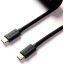 Keychron Coiled Aviator 8K USB-C -> 5-Pin (GX12) M/F adatkábel 1.7m fekete +A-C típusú adapter