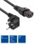 ACT Powercord CEE 7/7 male (angled) - C13 IEC Lock 2m Black 5-Pack