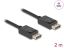 DeLock DisplayPort cable 8K 60 Hz 40 Gbps 2m Black