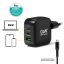 Port Designs 65W GaN2 USB-C wall charger + 2m USB-C cable Black