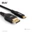Club3D USB Type-C Cable to DP 2.1 Bi-Directional VESA DP80 Certified Cable 1m Black