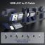 EQuip 2 in 1 USB 3.2 Gen 2x2 C to C/A cable 1m Black