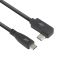 ACT USB 3.0 60W USB Type-C (straight) to USB Type-C (left/right angled) Cable 0,5m Black