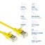 ACT CAT6A S-FTP Patch Cable 1m Yellow