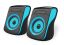 Esperanza Flamenco USB Stereo Speakers Black/Blue