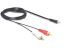 DeLock Cable Audio 3.5 mm stereo jack male > 2 x RCA male 1,5m