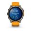 Garmin fenix 8 Titanium with Spark Orange/Graphite Silicone Band