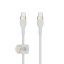 Belkin BOOST CHARGE PRO Flex USB-C to USB-C 2.0, Braided Silicone Cable - 3M - White