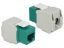 DeLock Keystone Module RJ45 jack > LSA Cat.6 UTP Green