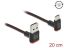 DeLock EASY-USB 2.0 Cable Type-A male to USB Type-C male angled up / down 0.2m Black