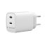 Gembird 2-port 45W USB fast charger White