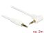 DeLock Stereo Jack Cable 3.5 mm 3 pin male > male angled 2m white