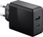 USB hálózati gyorstöltő 1xUSB-C 3.1,1xUSB 3.0 28W, fekete GOOBAY (44960)