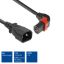 ACT Powercord C14 - C13 IEC Lock (up angled) 3m Black