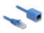 DeLock RJ45 Coiled Cable plug to jack Cat.6 UTP 0.45 m to 0,75m Blue