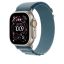 Apple Watch 49mm Loop: Large Alpine Loop Natural Titanium Finish Light Blue