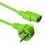 ACT Powercord mains connector Schuko CEE 7/7 male (angled) - C13 IEC 60320 5m Green