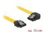 DeLock SATA 6 Gb/s male straight > SATA male left angled 10cm yellow metal cable