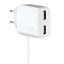 Logilink Dual micro USB socket adapter with fixed cable 2x USB-A 10,5W White