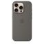 Apple iPhone 16 Pro Silicone Case with MagSafe Stone Gray